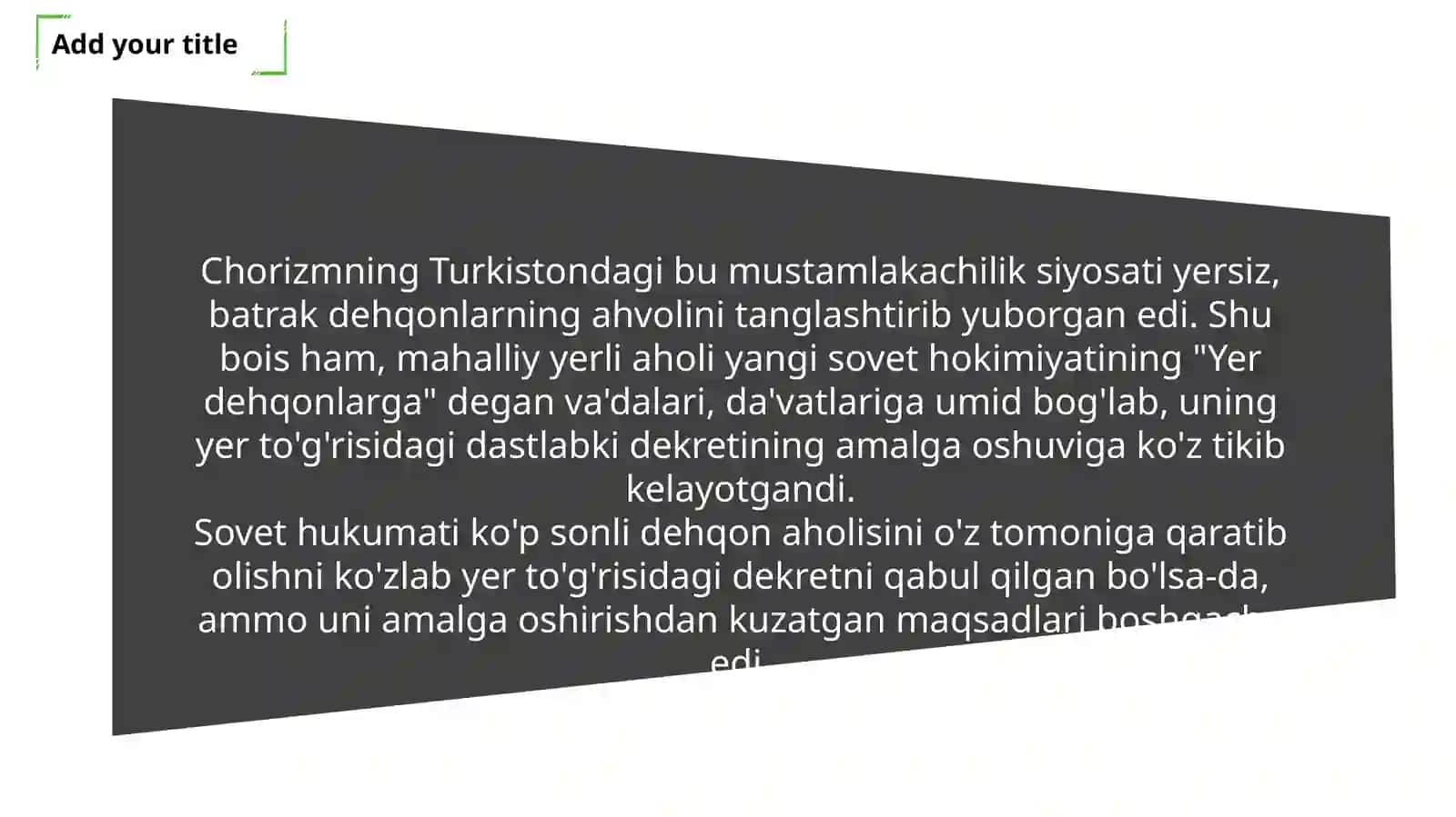 Turkiston xalqlari uchun yer-suv 3