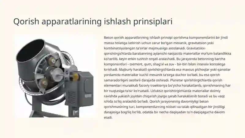 Beton qorish apparatini hisoblash va loyihalash 3