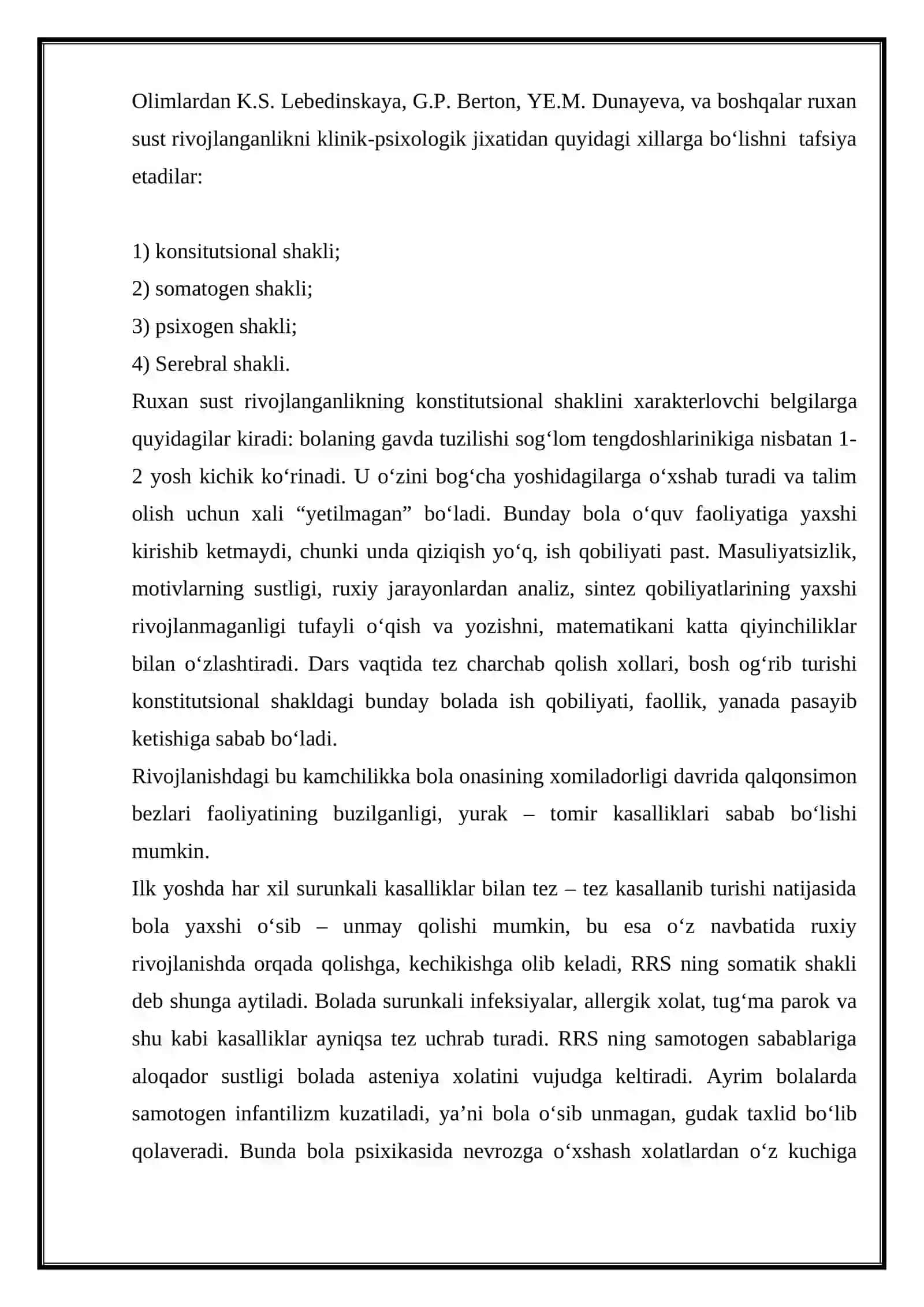 RUHIY RIVOJLANISHI SUSTLASHGAN BOLALAR TA'LIM-TARBIYASI 3
