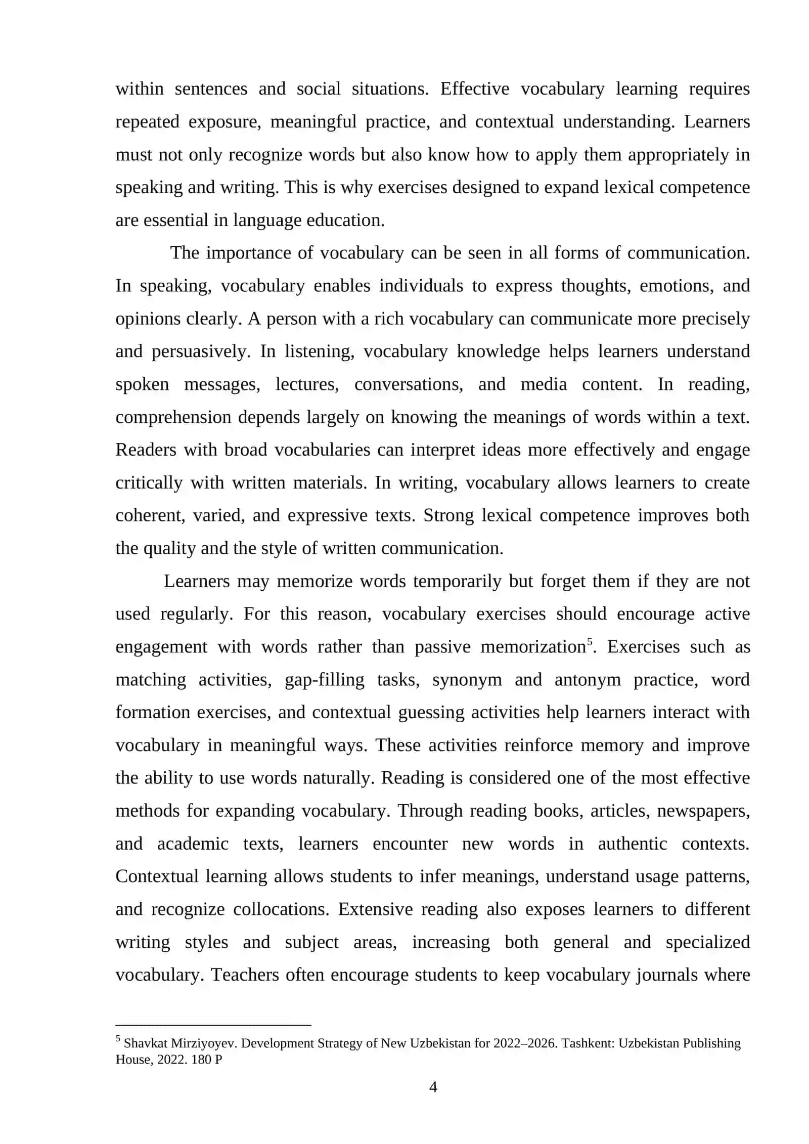 The role of vocabulary exercises in expanding lexical competence 3