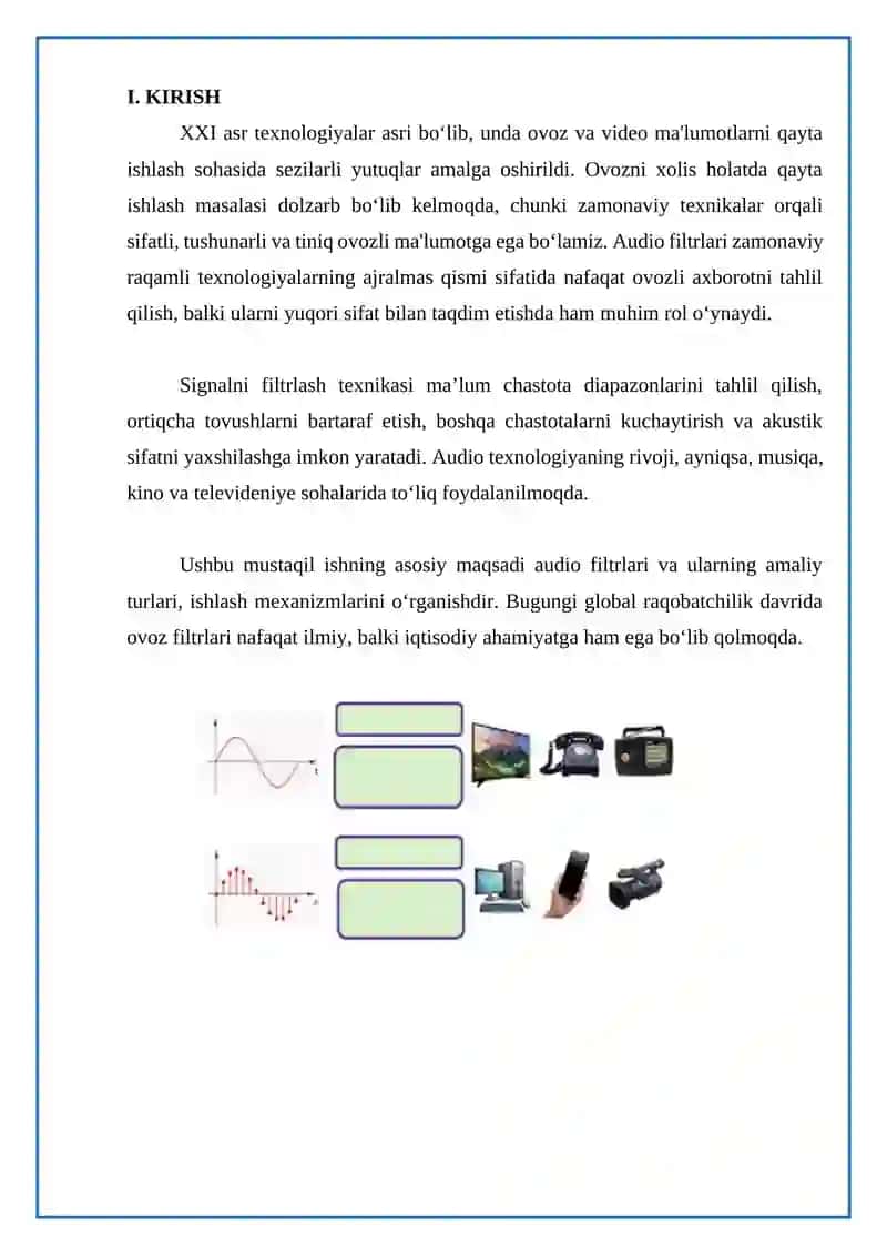 AUDIO VA VIDEO MA’LUMOTLARNI QAYTA ISHLASH FANIDAN 3