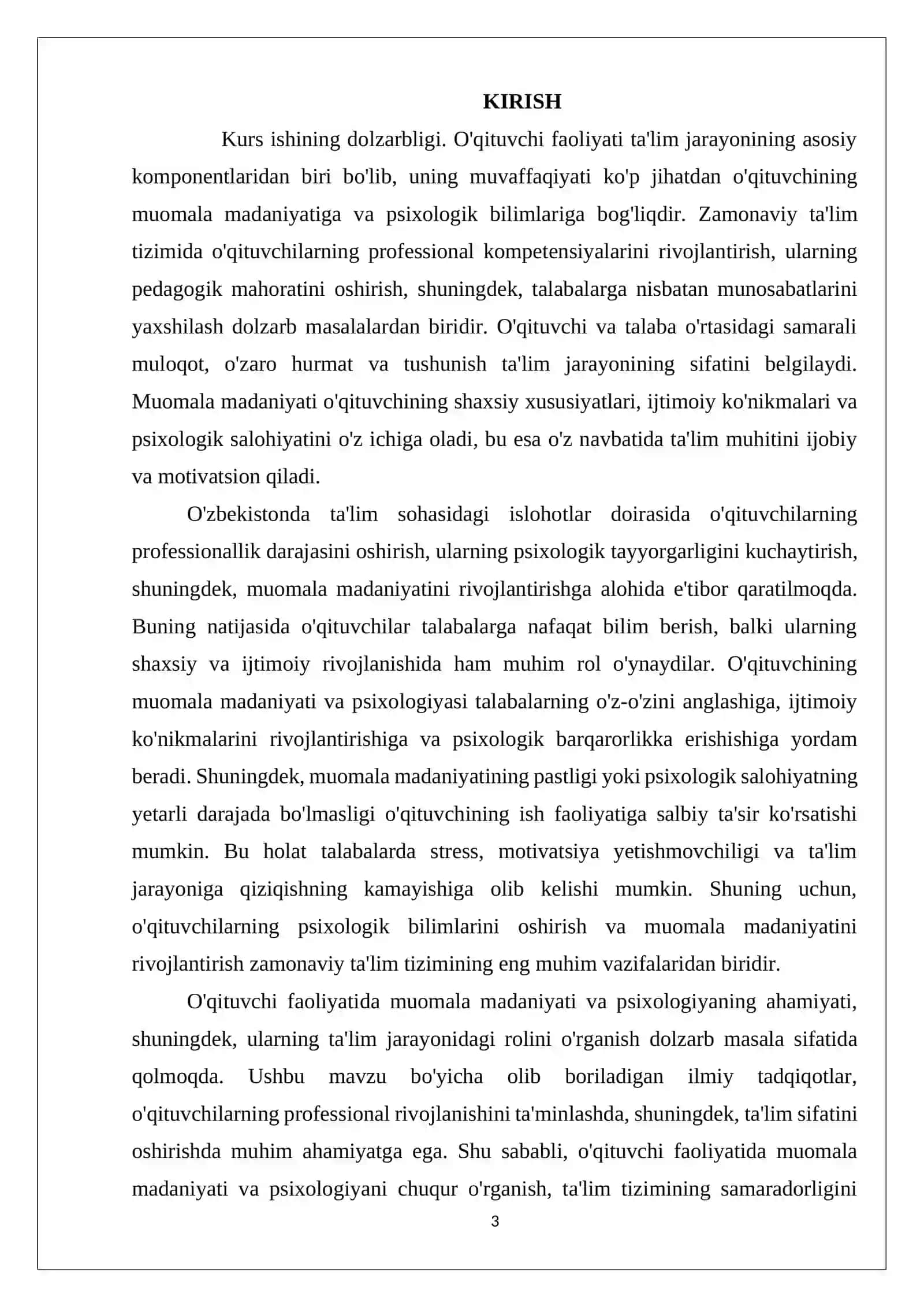 O`QITUVCHI FAOLIYATIDA MUOMALA MADANIYATI VA PSIXOLOGIYA 3