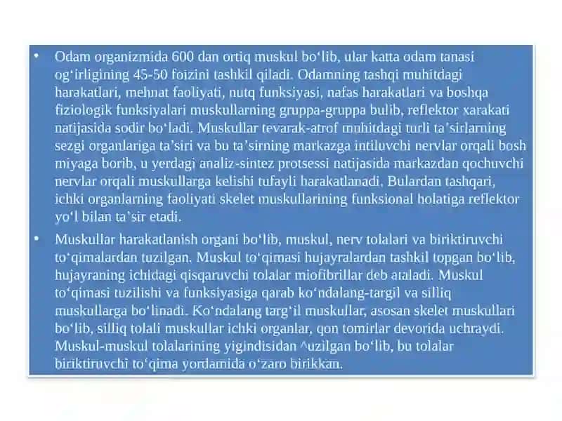Muskullar faoliyati va bolalarning jismoniy imkoniyatlari 3