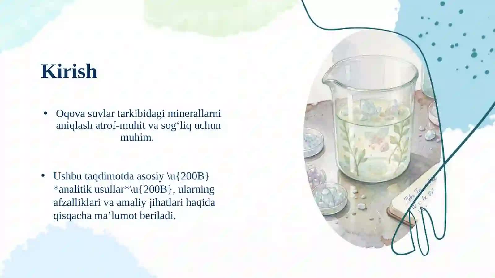 Oqovasuvların mineral moddalarini kimyoviy aniqlash usullari 3