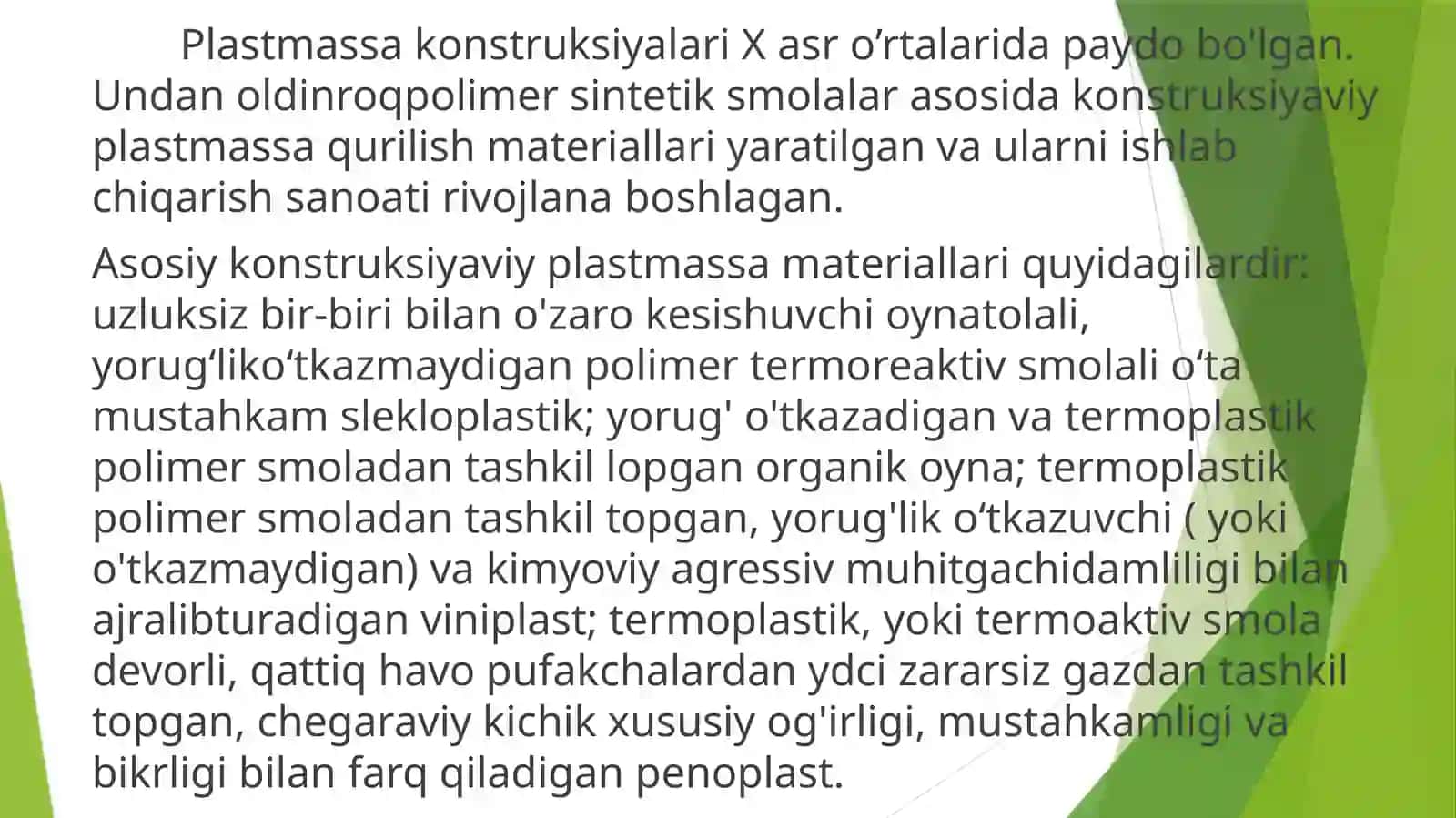 Plastmassa konstruksiyalar 3