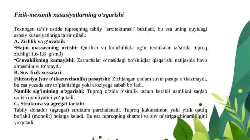 Texnogenbuzilgantuproqlar va ularning fizik-mexanik xususiyatlari 3