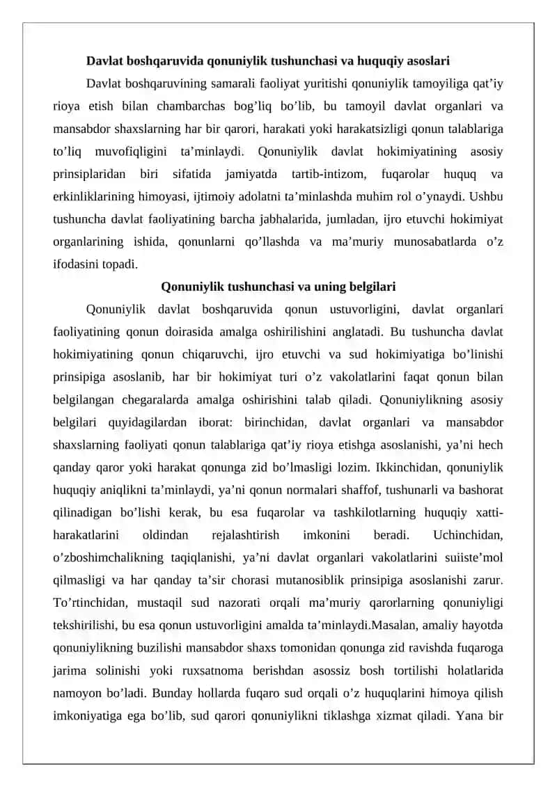Davlat boshqaruvida qonuniylik va intizom tushunchasi 3