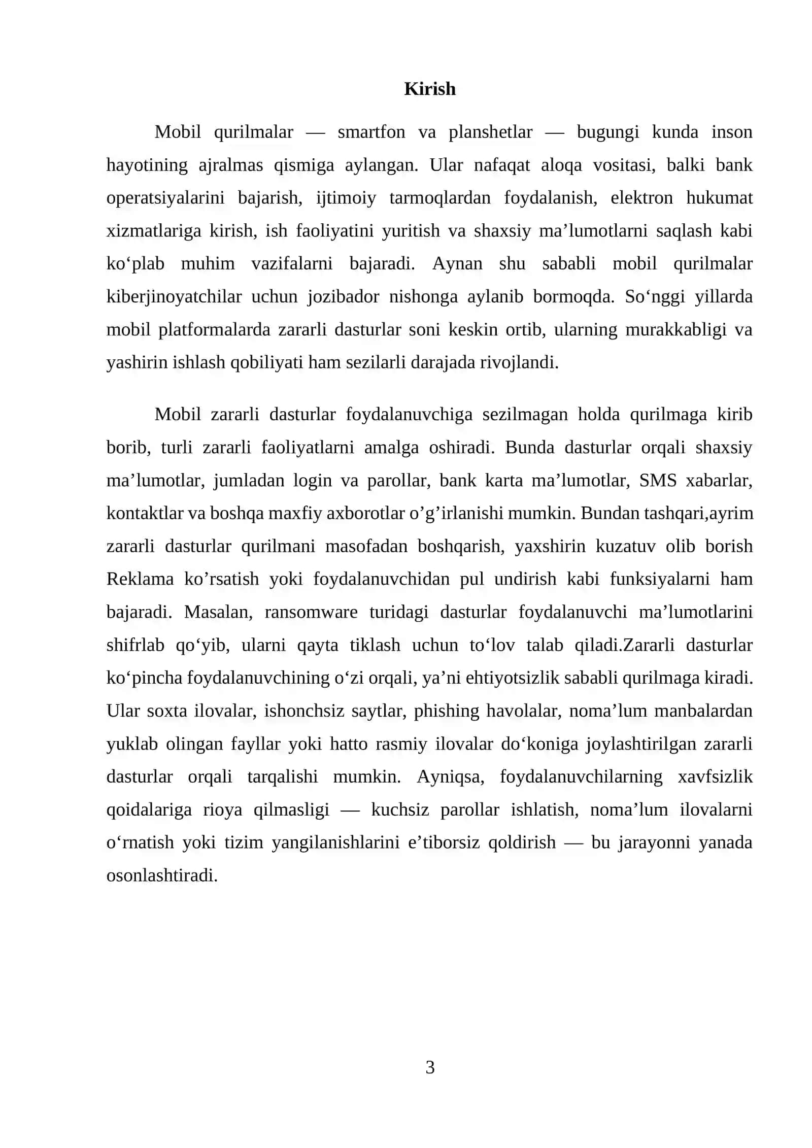 Mobil zararli dasturlarni aniqlash usullari 3