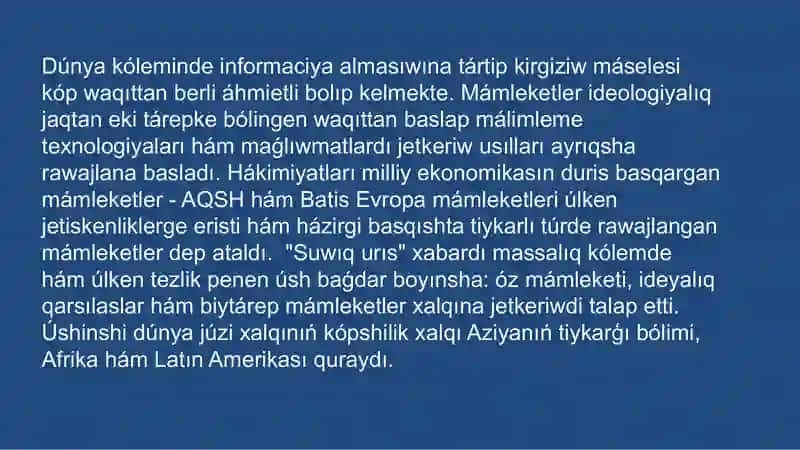 Informaciya urısı 3