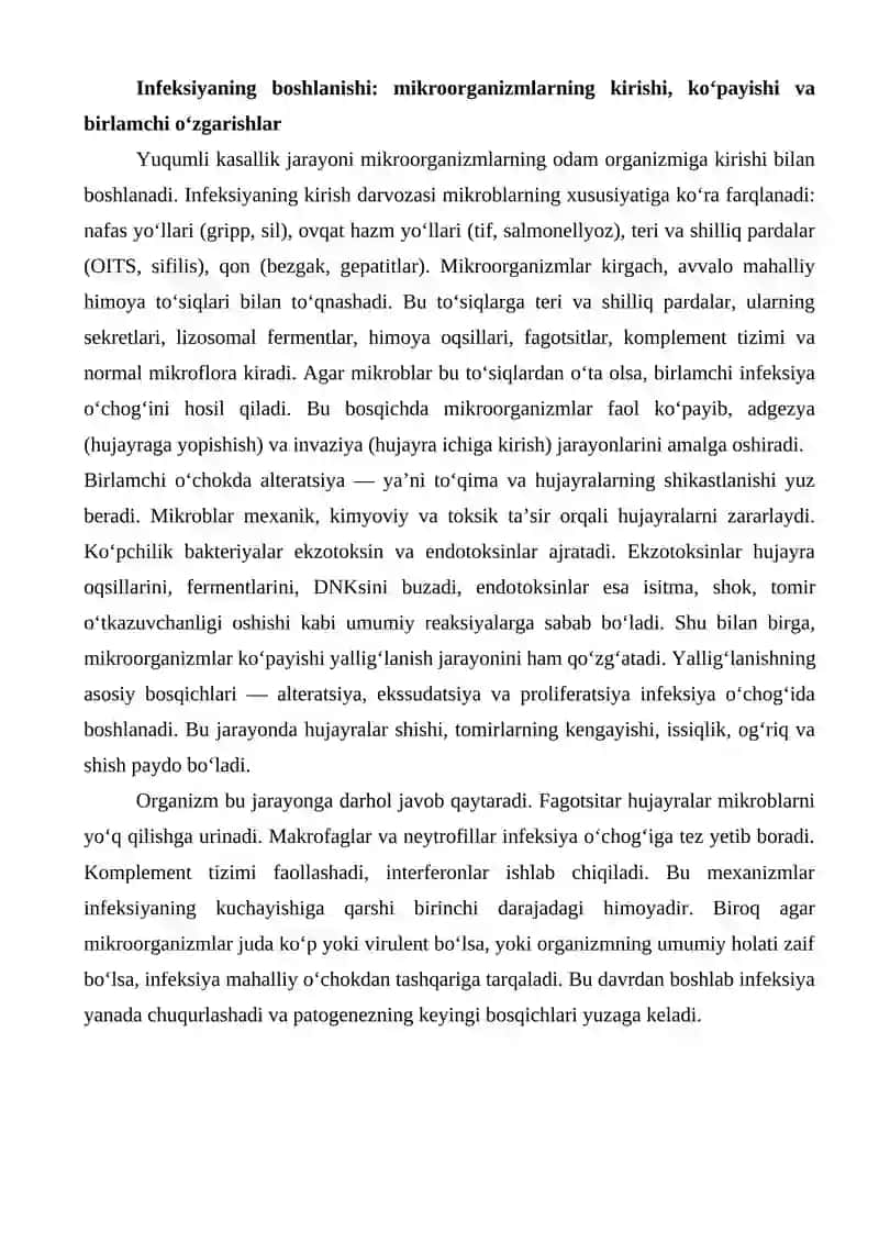 Yuqumli kasalliklar patogenezi 3