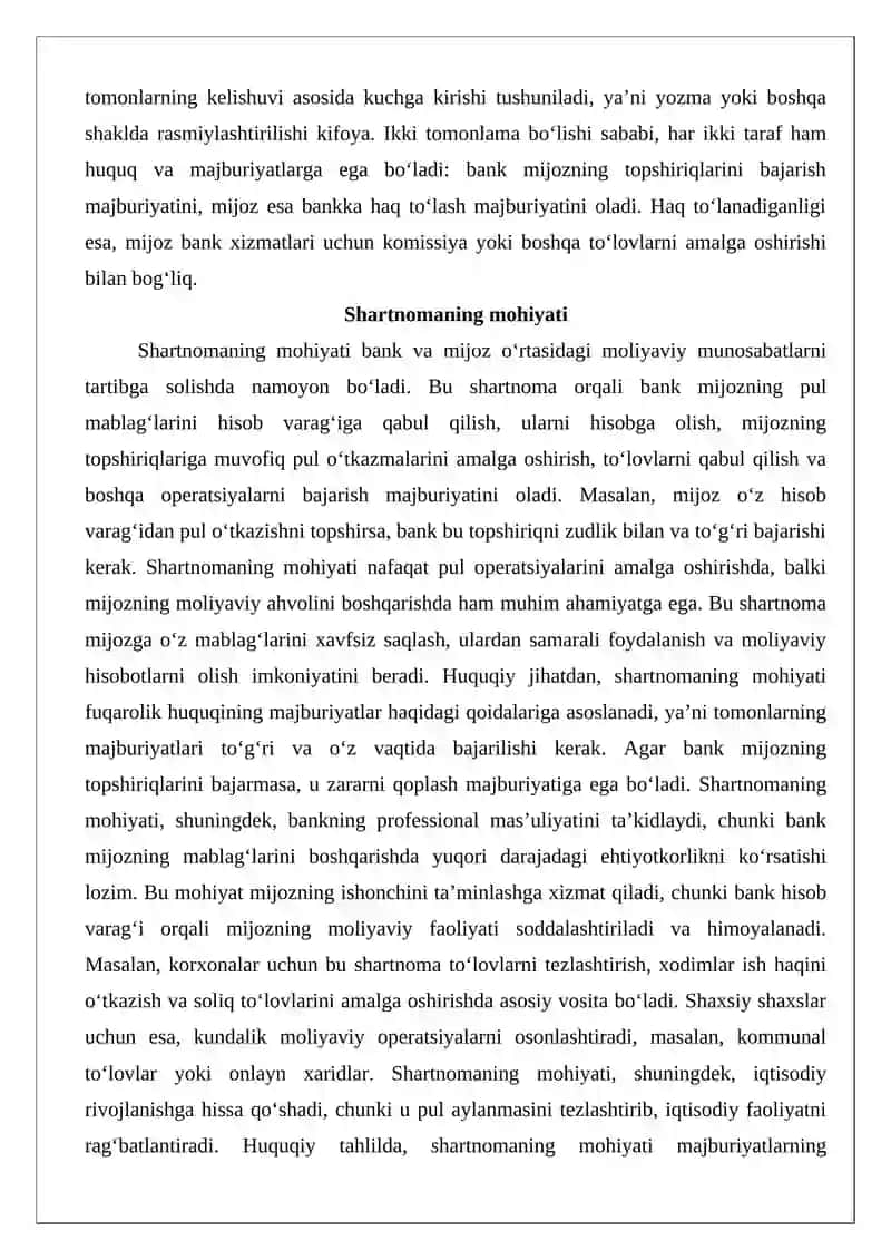 Bank hisob varag‘i shartnomasi 3