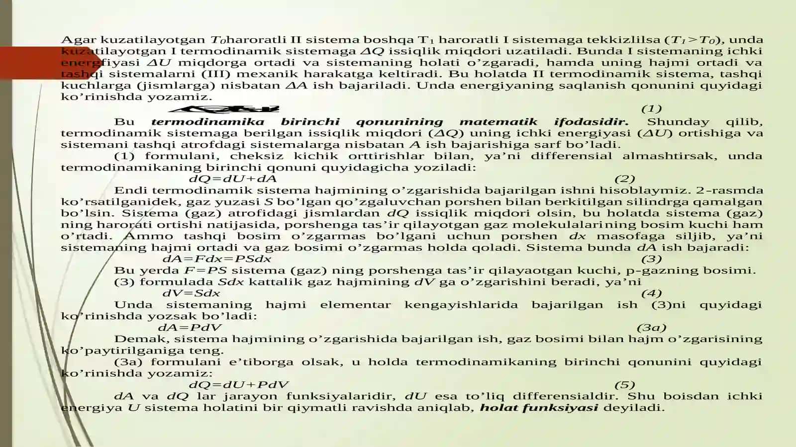 TERMODINAMIKANING BIRINCHI QONUNI 3