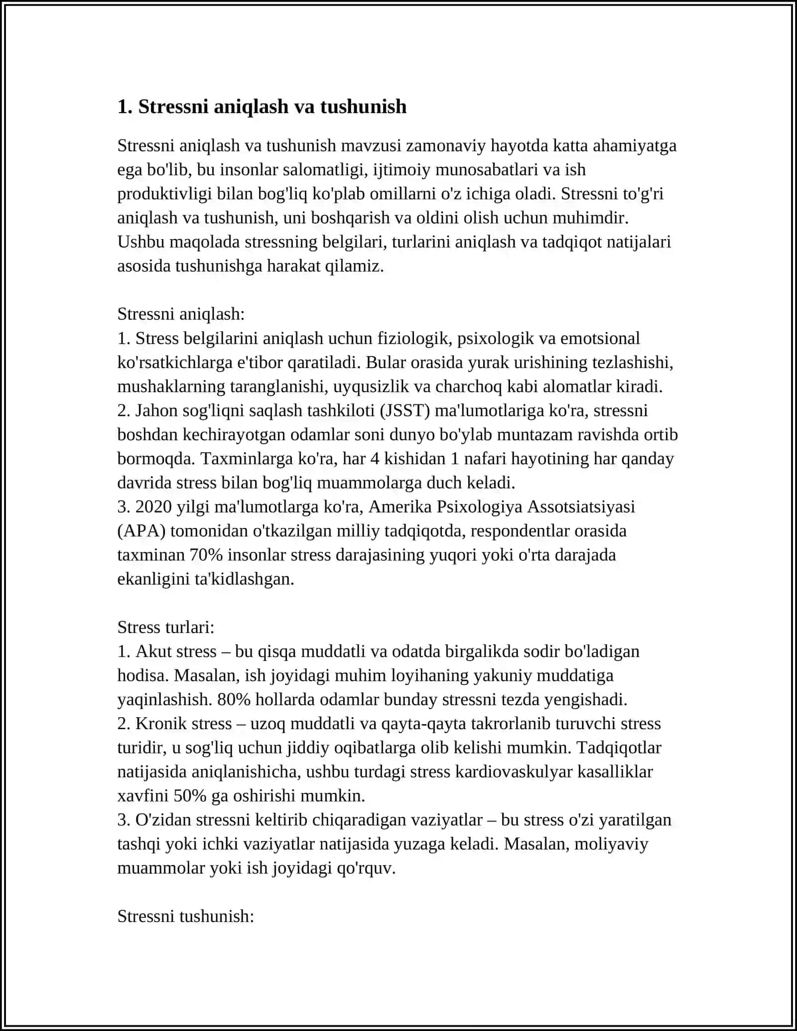 Stressni aniqlash va tushunish 3