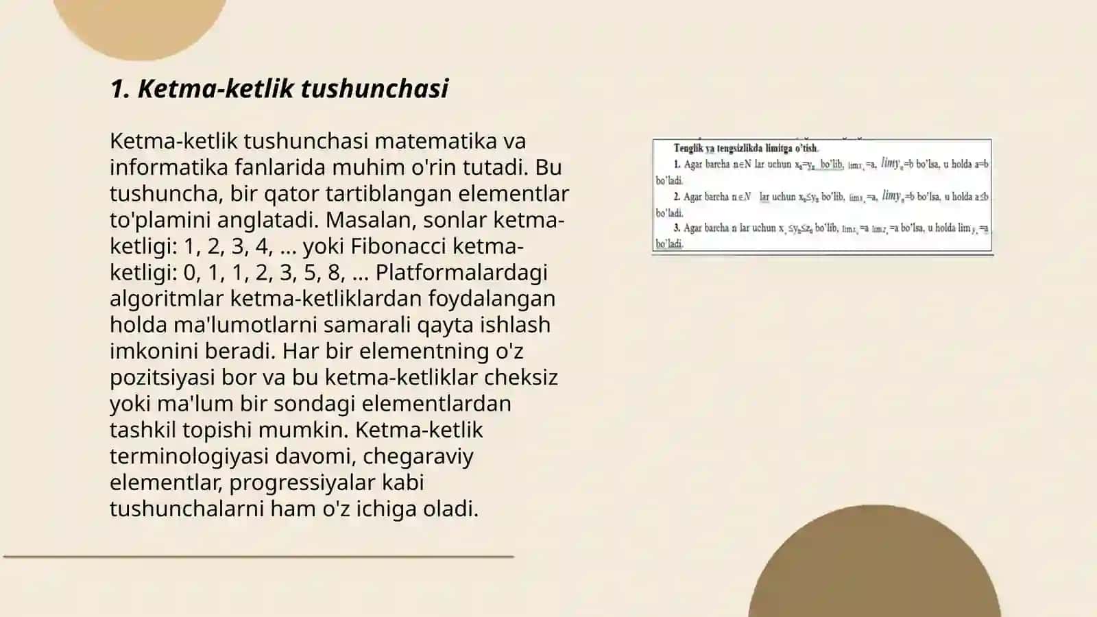 Ketma-ketlik tushunchasi 3