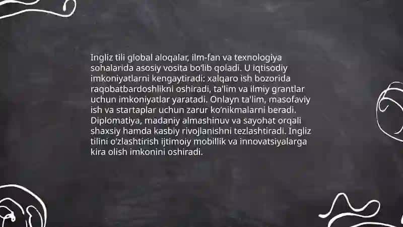 Ingliz tili- kelajak uchun piydevor 3
