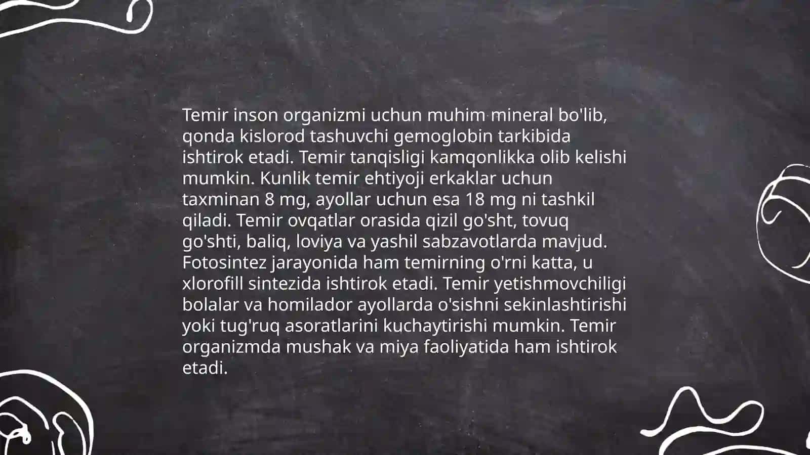 Temirning biologik ahamiyati 3