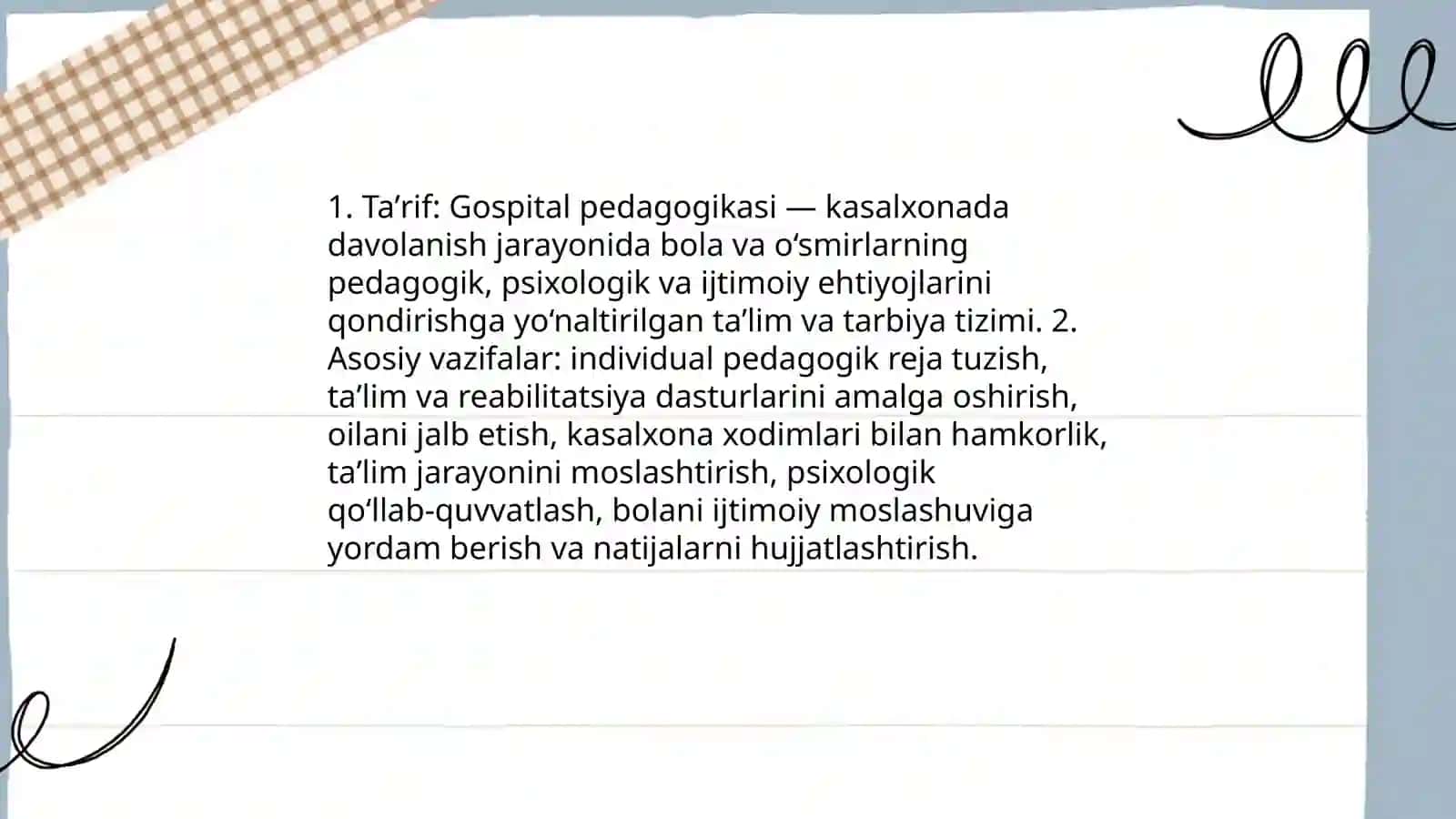 Gospital pedagogikasi 3