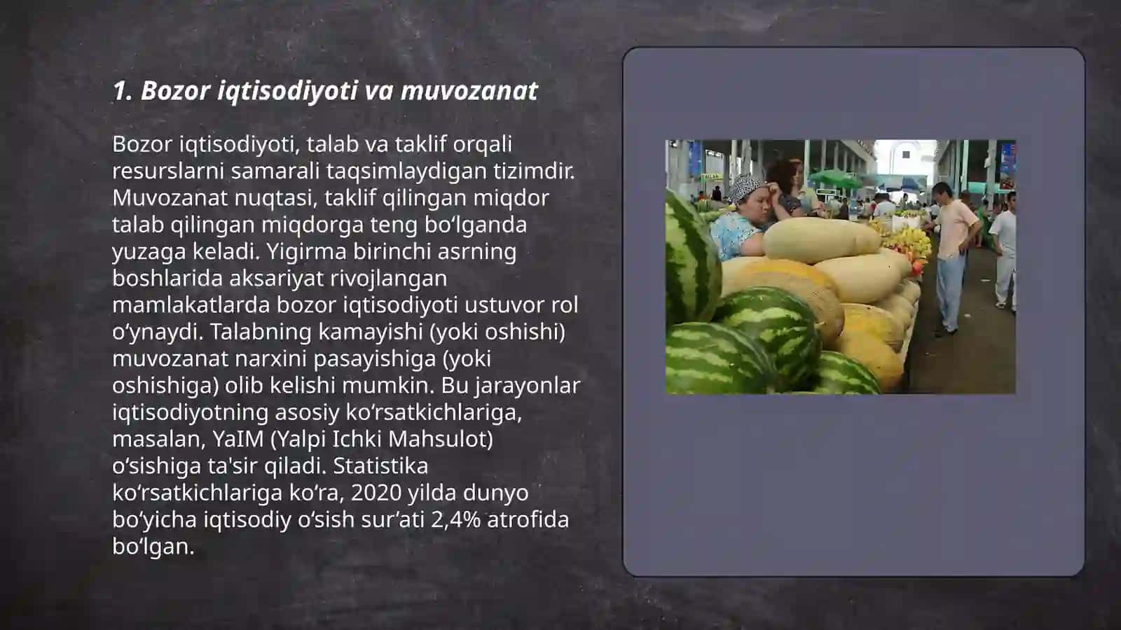Bozor muvozannati 3