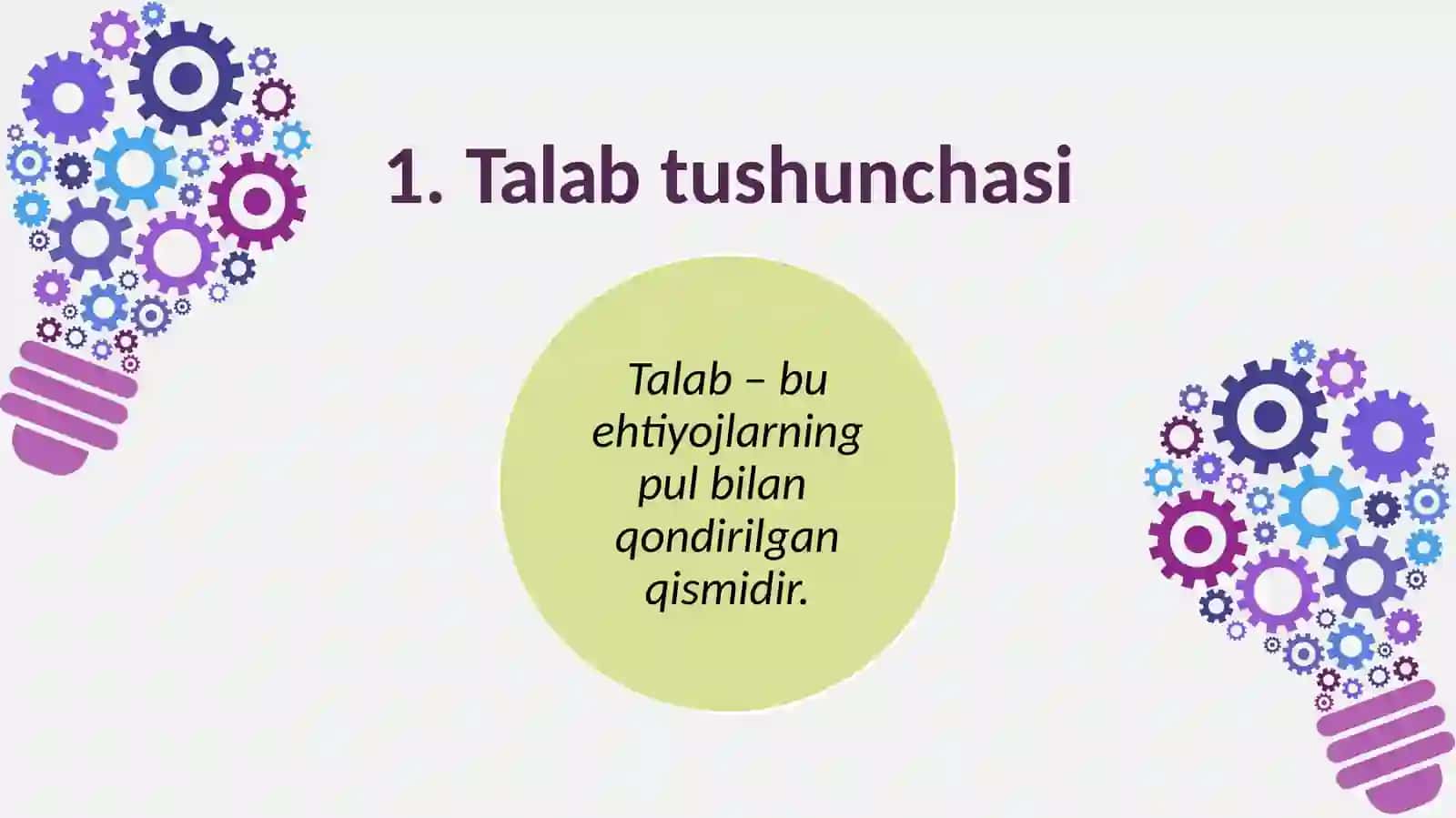 Talab va taklif tushunchasi 3
