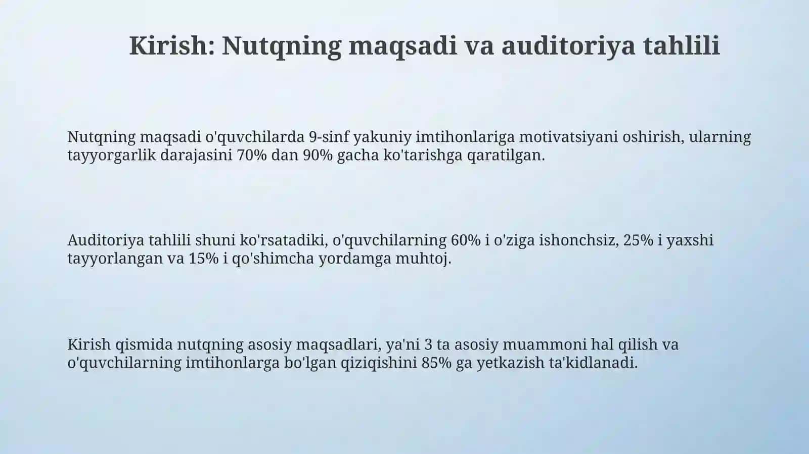 Auditoriyada o'qituvchi nutq 3