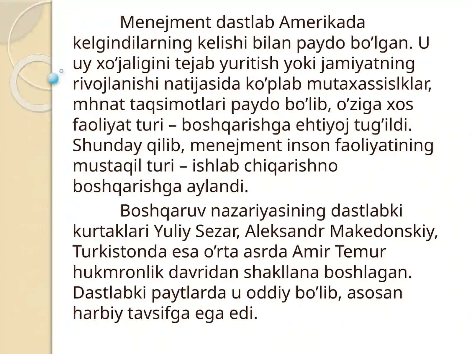 Menejment fanining predmeti va usullari 3
