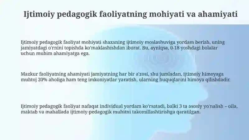 Ijtimoiypedagogik faoliyatturlariningahamyati 3