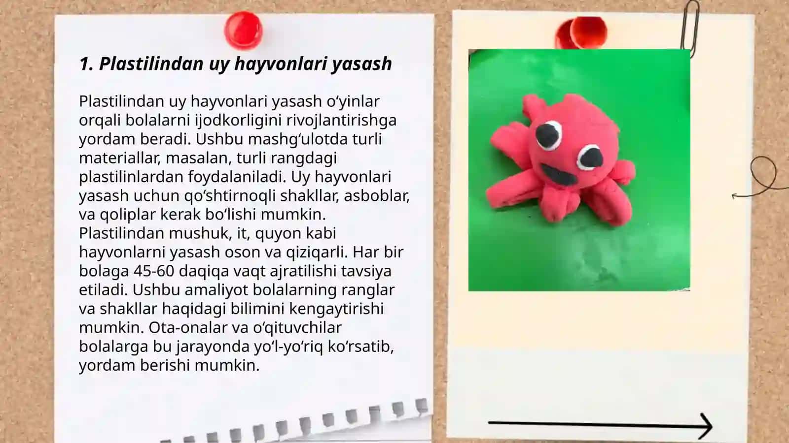 Plastilindan turli oʻyinchoqlar yasash 3