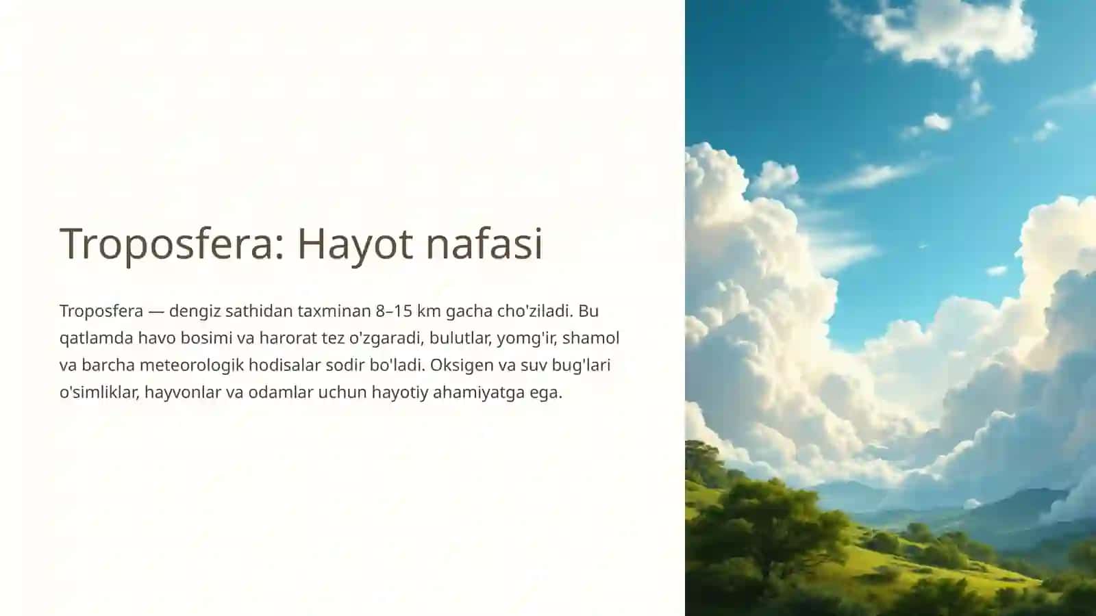 Atmosfera qavatlariga tarif 3