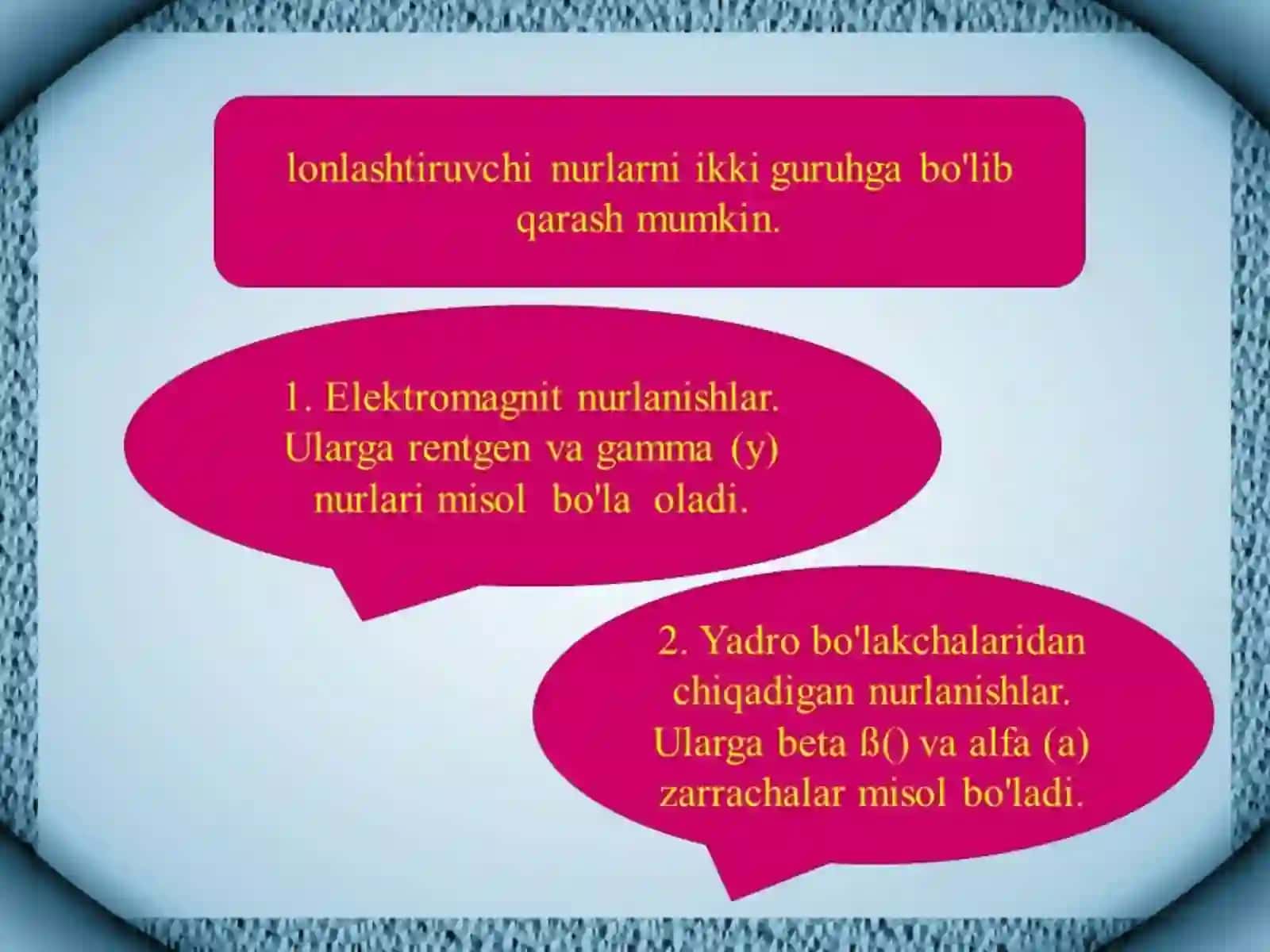 Xarakterestik rentgennurlanish. Mozliqonuni. Ojeeffekti 3