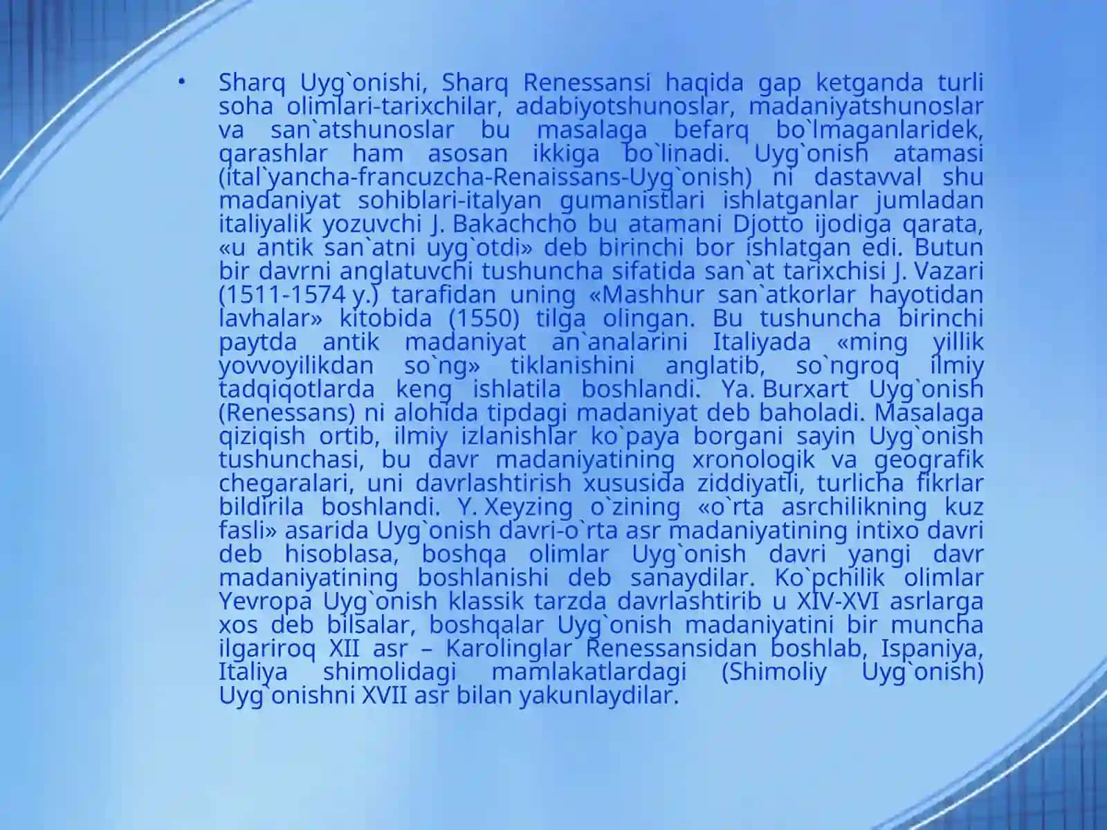 Markaziy Osiyo Rennessansi va uni davrlashtrish 3