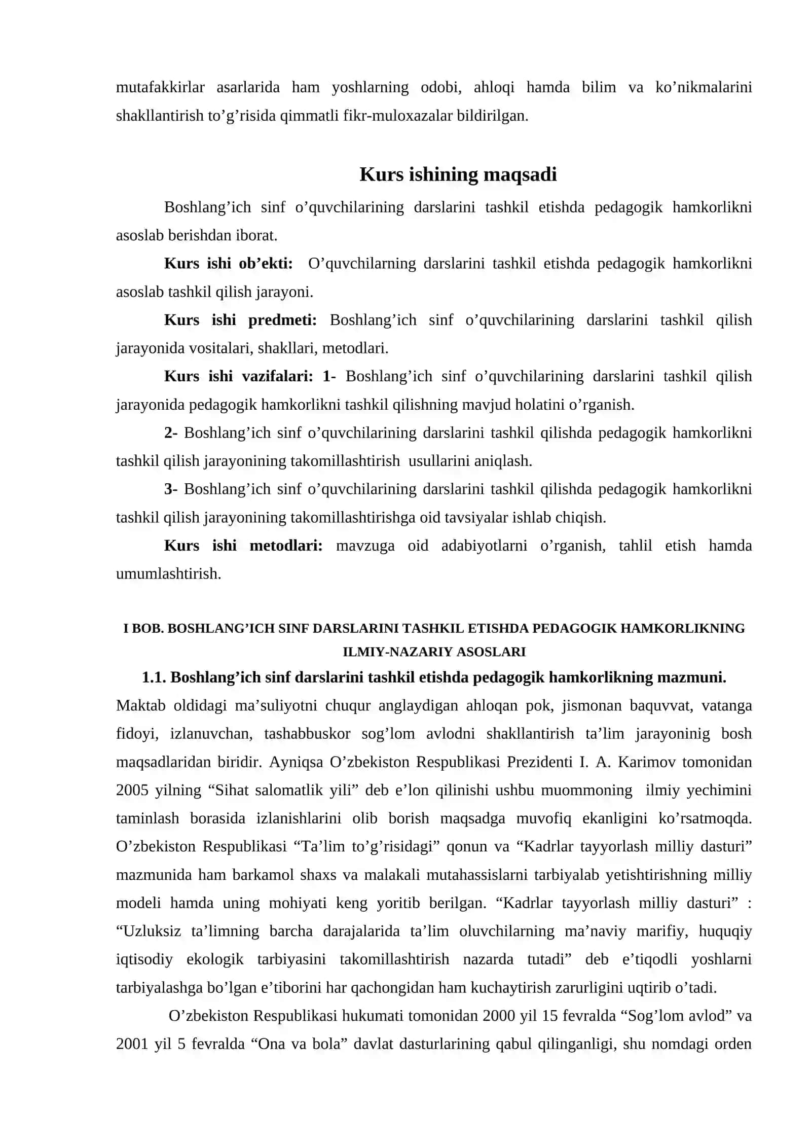 Boshlang`ich sinf darslarini tashkil etishda pеdagogik hamkorlik 3