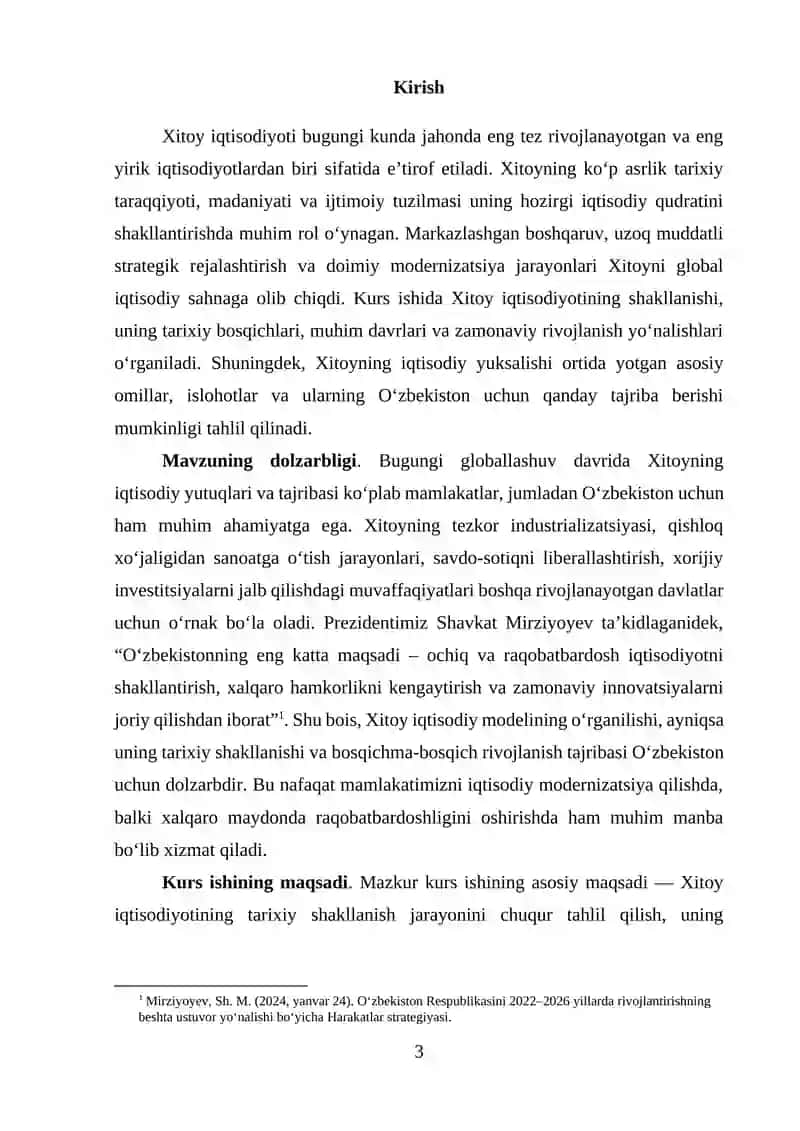 “Xitoy iqtisodiyotining rivojlanish bosqichlari” mavzusida ilmiy ish 3