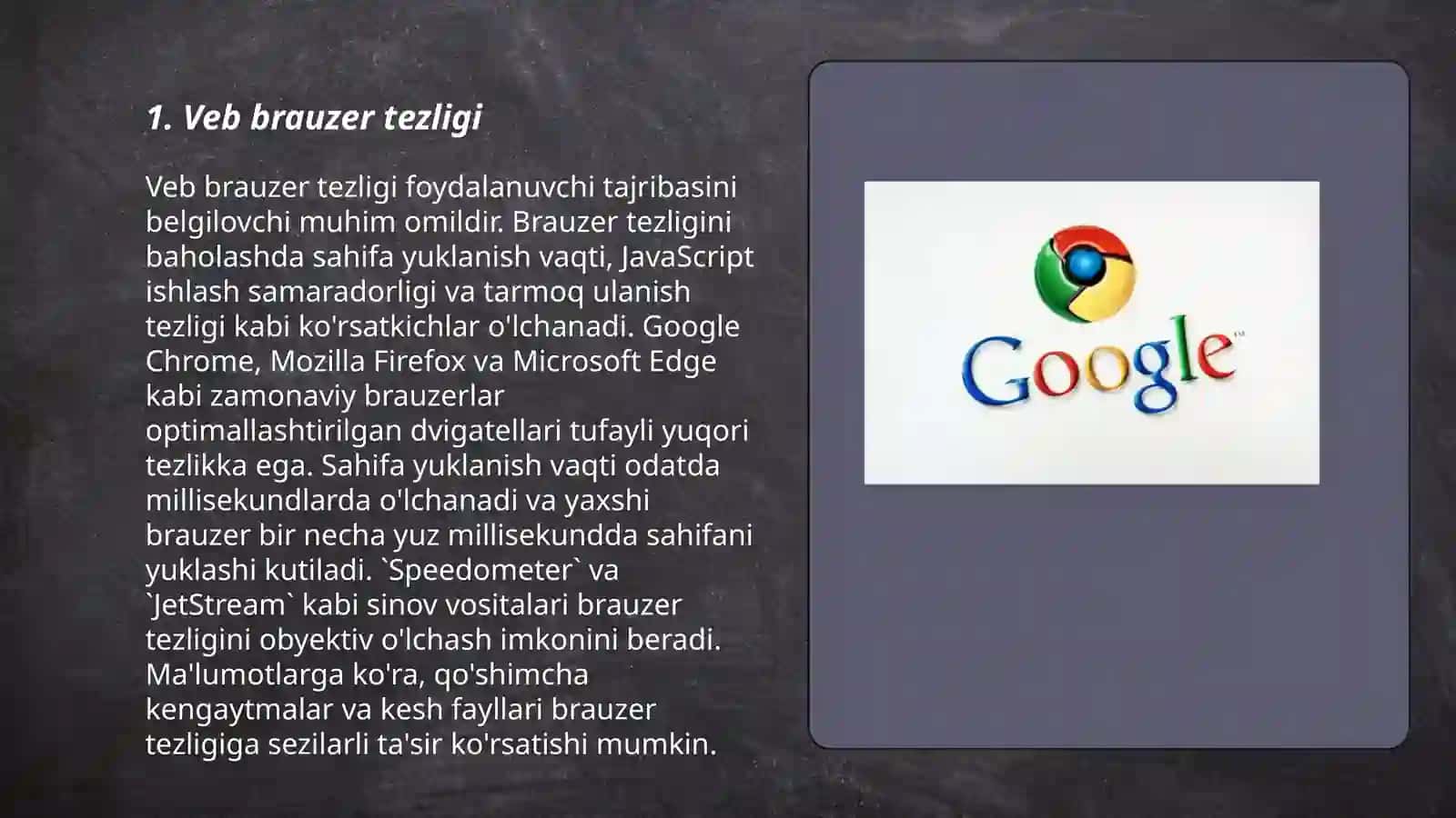 Google Chrome dasturi imkoniyatlari 3