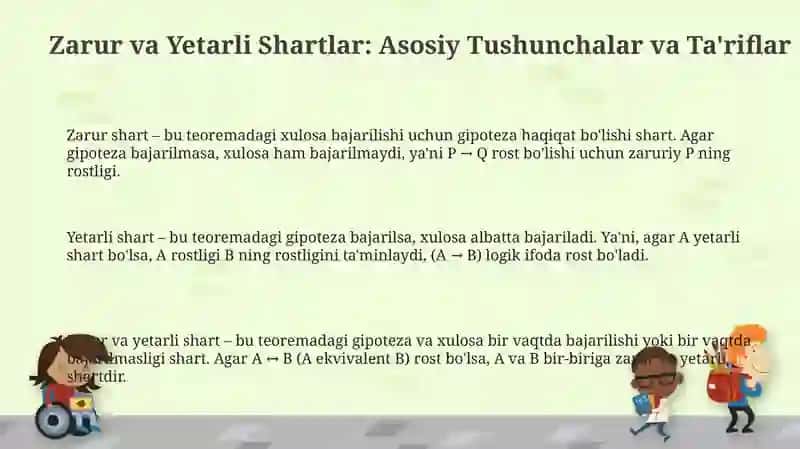 Teoremalarni Isbotlashdagi Zaruriy va Yetarli Shartlar 3