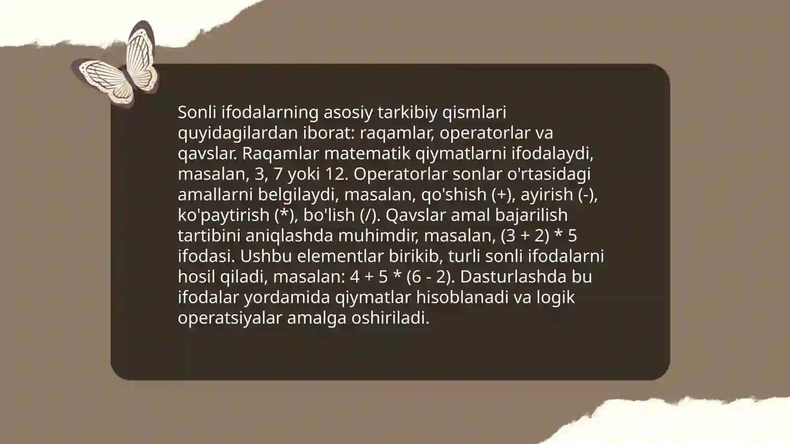 Sonli ifodalar ustida ishlash metodikasi 3