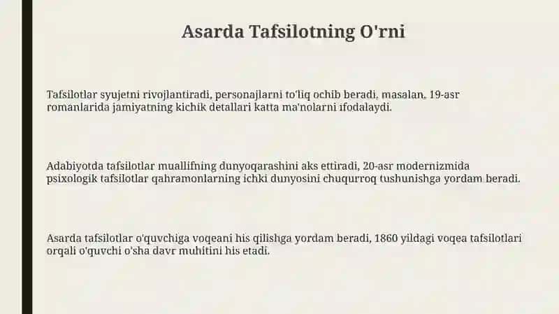 Badiiy asarda detal 3