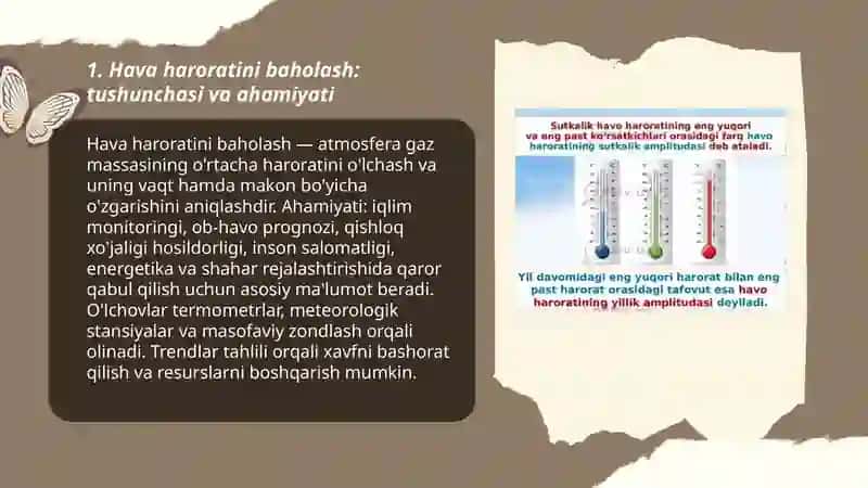 Hava haroratini baholash 3
