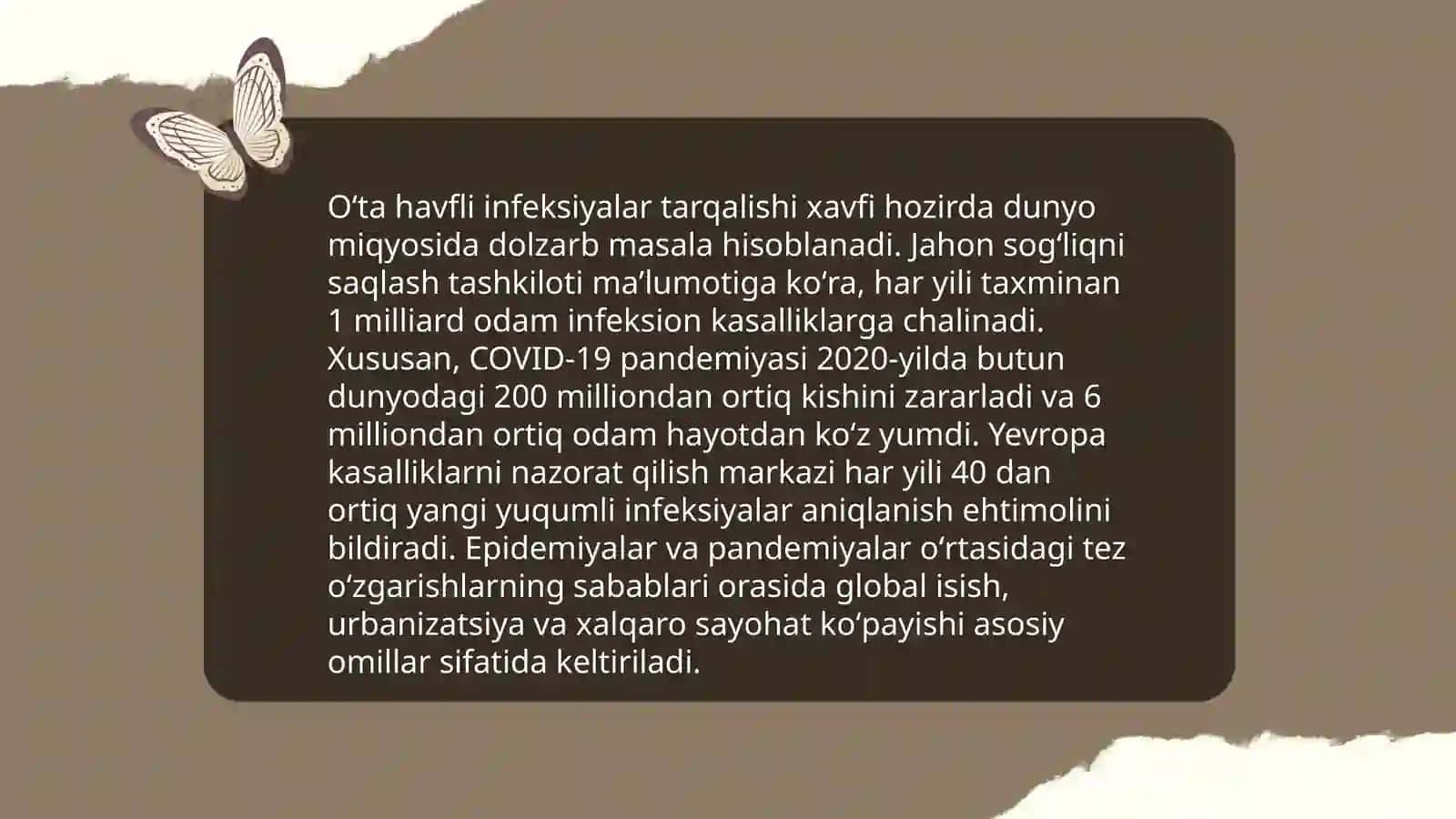 Oʻta havfli infeksiyalar tarqalish xavfi 3