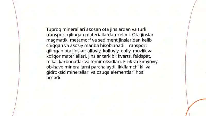 Tuproq mineral elementlar manbai 3