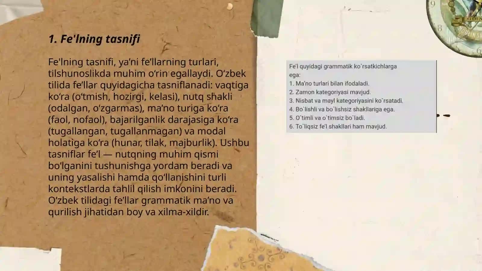 Fe'lning umumiy tushunchasi 3