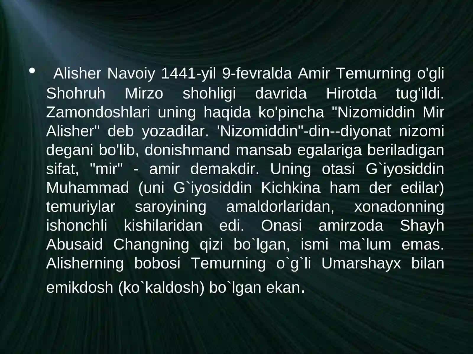 Alisher Navoiy hayoti va ijodi 3