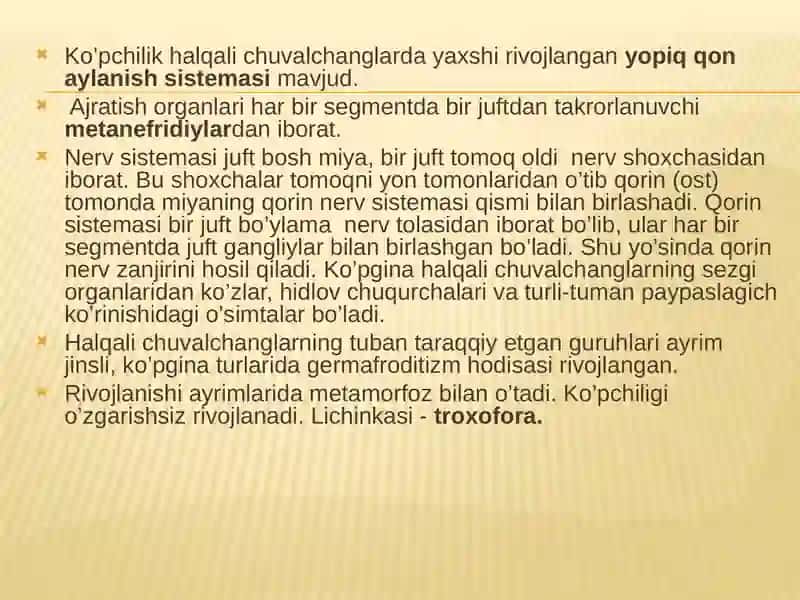 taqdimot. Xalqali chuvalchanglar tipi. 3