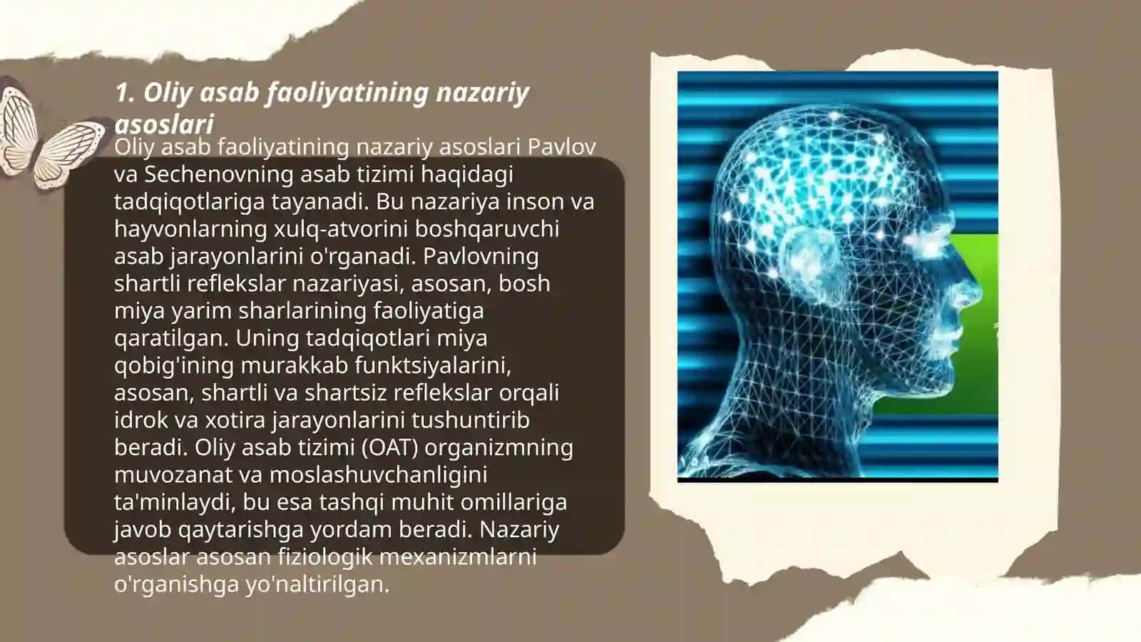 Oliy asab faoliyati haqida.I.P.Pavlovning ta'limoti 3