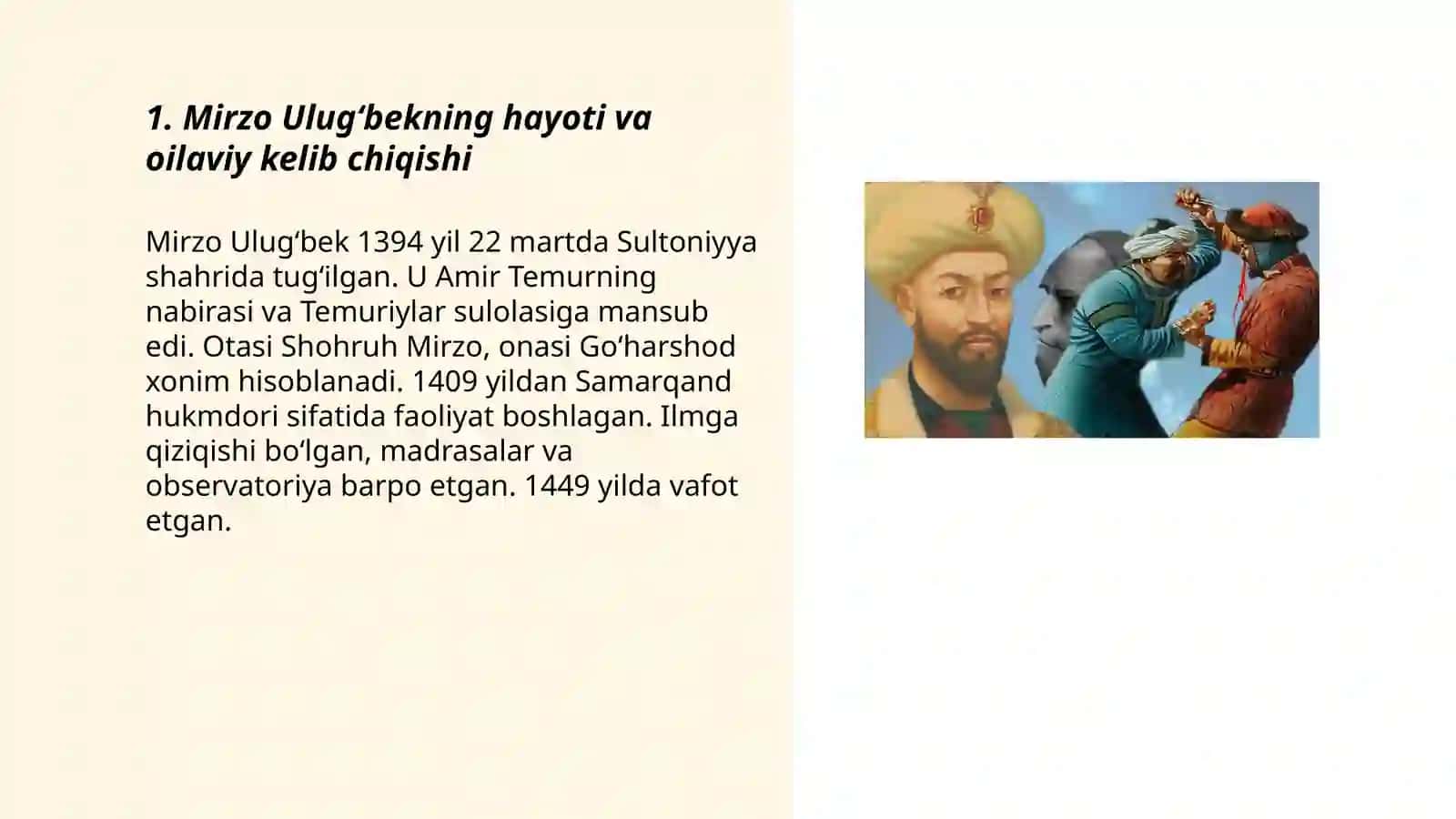 Mirzo Ulugʻbekning Hayoti va Faoliyati 3