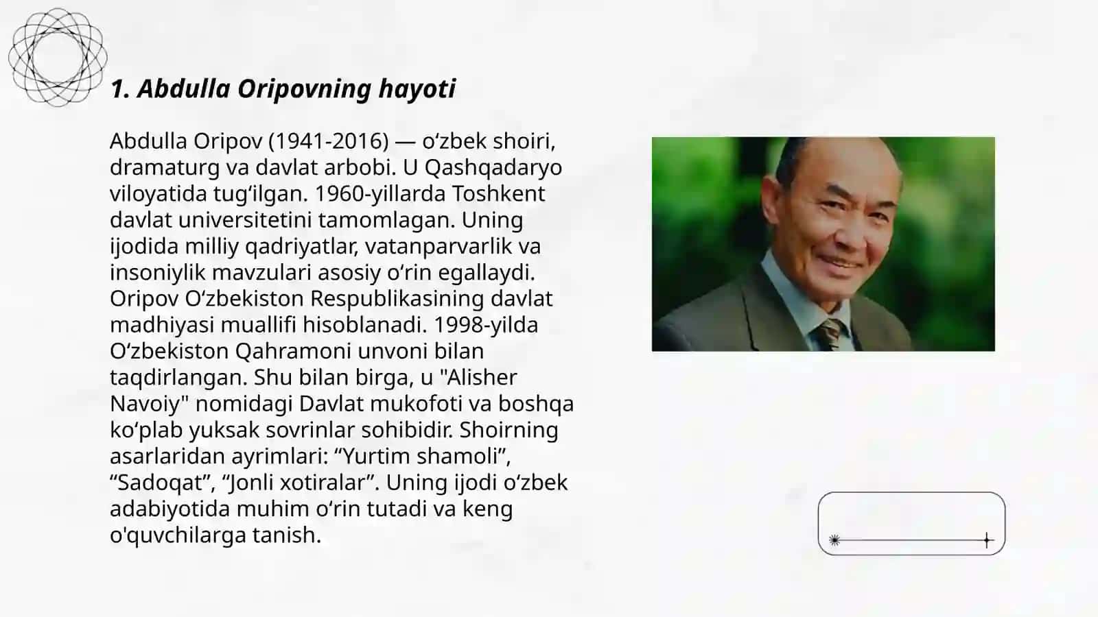 Abdulla Oripovning asarlari 3