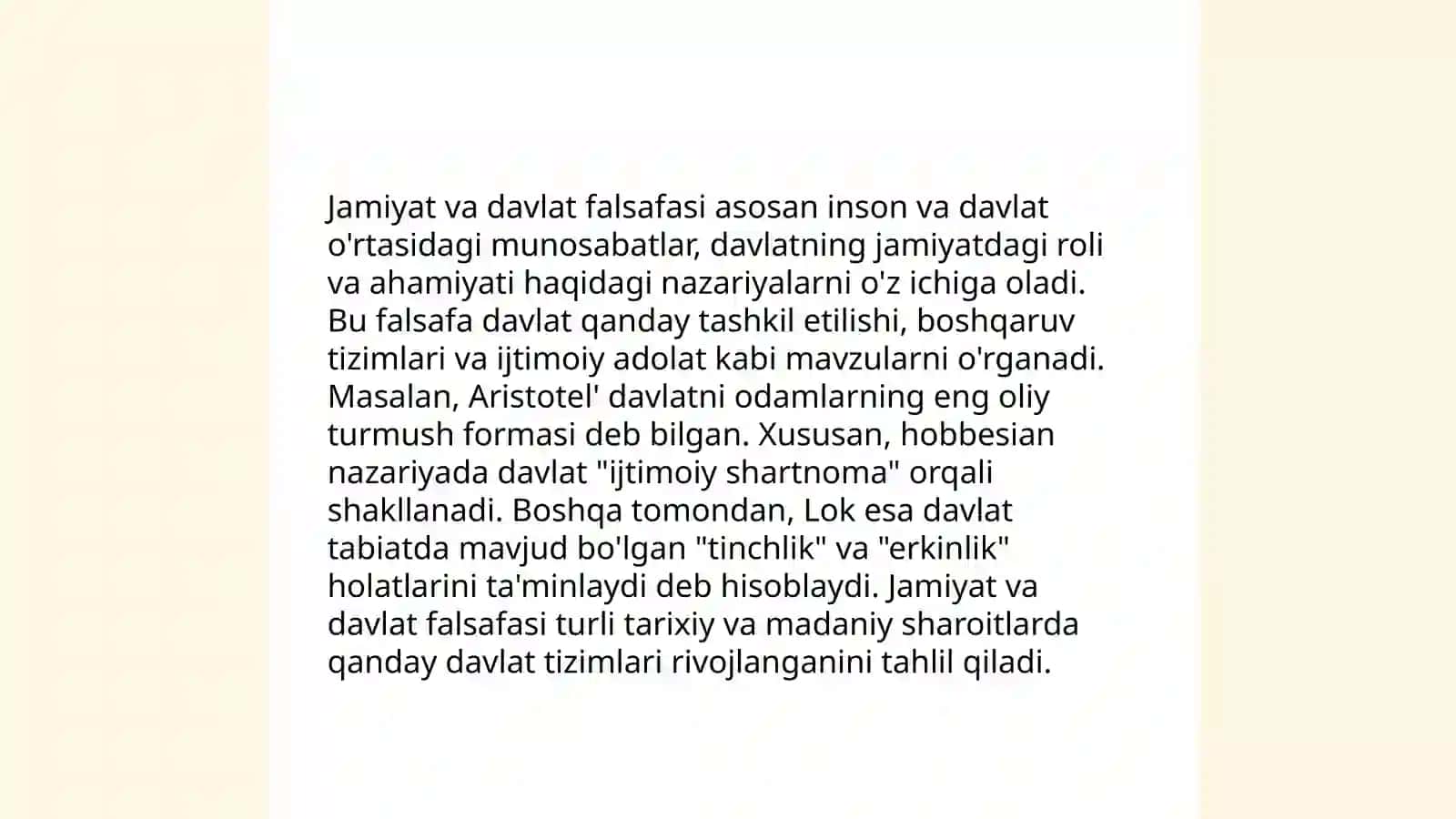 Jamiyat va Davlat Falsafasi 3