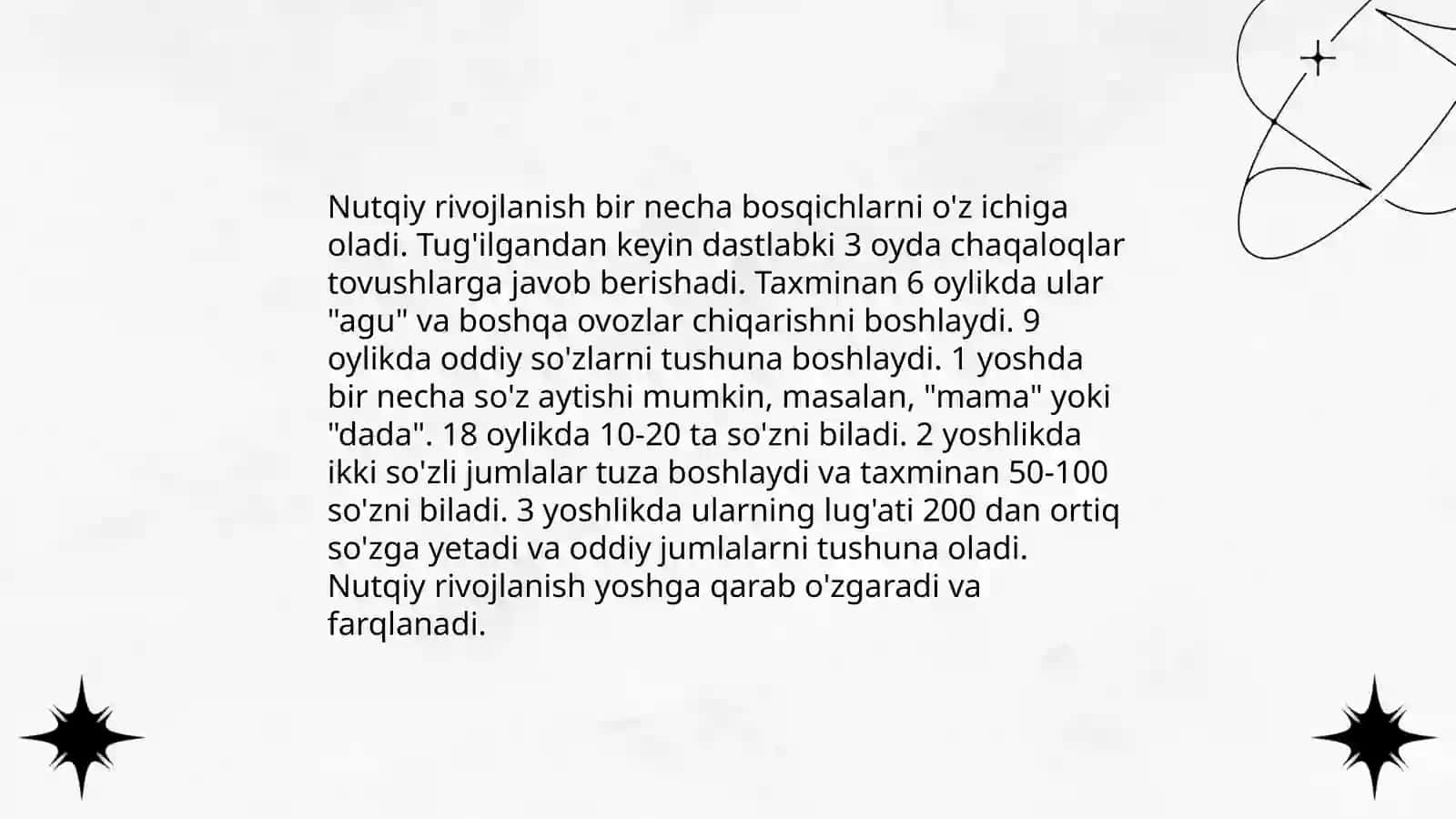 Nutqiy rivojlanishning bosqichlari 3