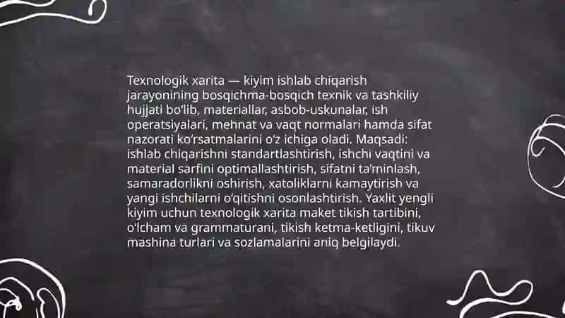 Texnologik xarita tuzish 3