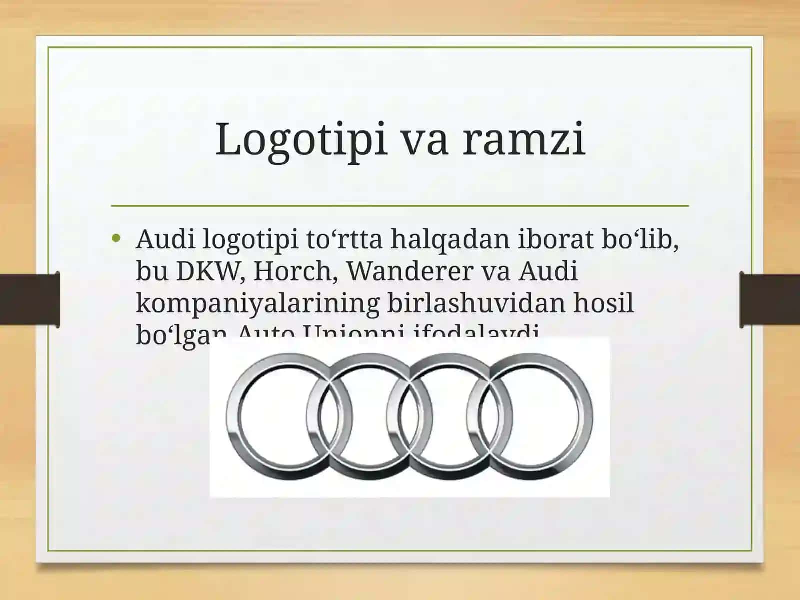 Audi AG  kompaniya tarixi va uning rivojlanish o'rni 3