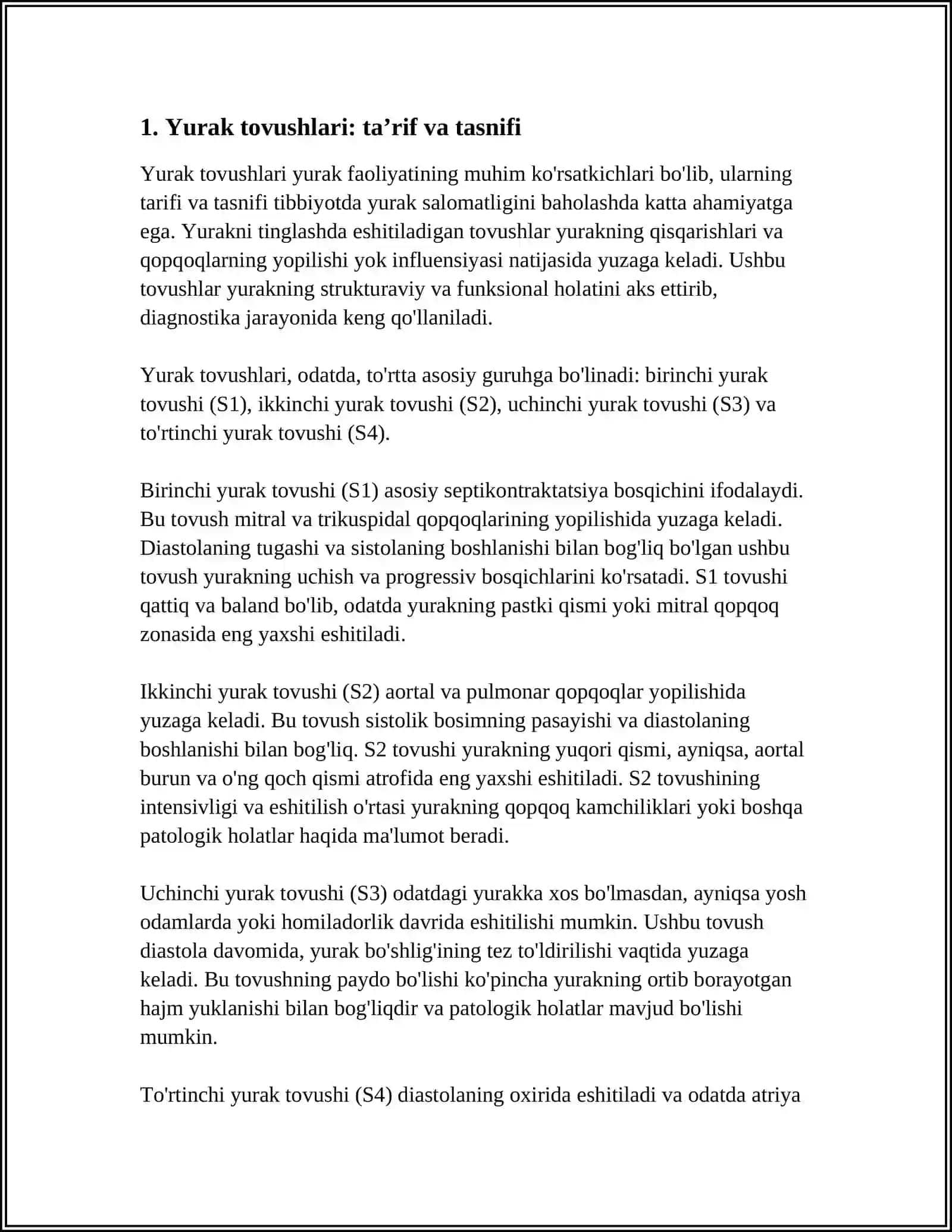 YURAK FAOLIYATINING TOVUSHLI BELGILARI 3